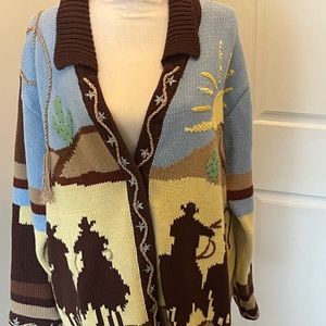 Storybook Knits Sweater Western Theme 1X